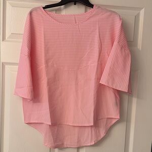 SHEIN Pink Striped Blouse
